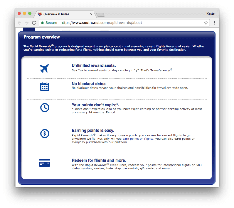 Rewards Case Study: Southwest Airlines Rapid Rewards